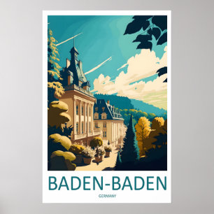 Affiche de voyage vintage Baden-Baden Parc nationa