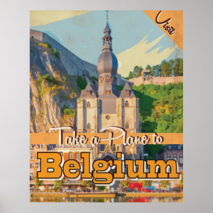 Affiche de voyage vintage Belgique.
