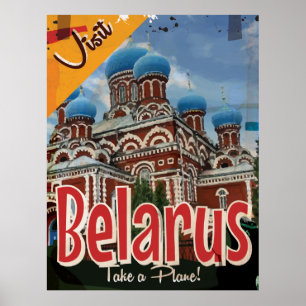 Affiche de voyage vintage Biélorussie