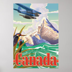 Affiche de voyage vintage Canada