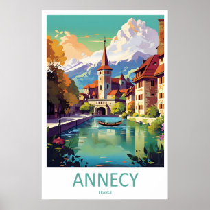 Affiche de voyage vintage d'Annecy Parc national d