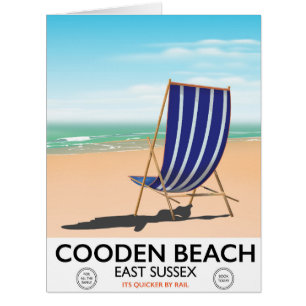 Affiche de voyage vintage de Cooden Beach East Sus