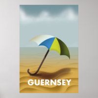 Affiche de voyage vintage de Guernesey