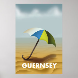 Affiche de voyage vintage de Guernesey