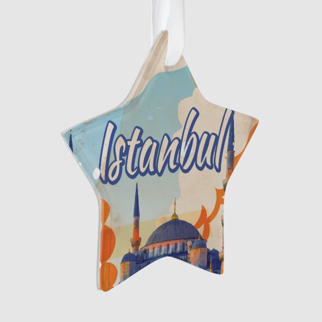 affiche de voyage vintage de la mosquée Aya Sophia (devant)