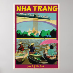 Affiche de voyage vintage de Nha Trang