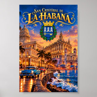 Affiche de voyage vintage de San Cristóbal de La H