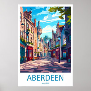 Affiche de voyage vintage de ski du parc Aberdeen