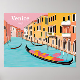 Affiche de voyage vintage de Venise