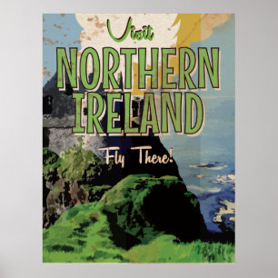 Affiche de voyage vintage d'Irlande du Nord