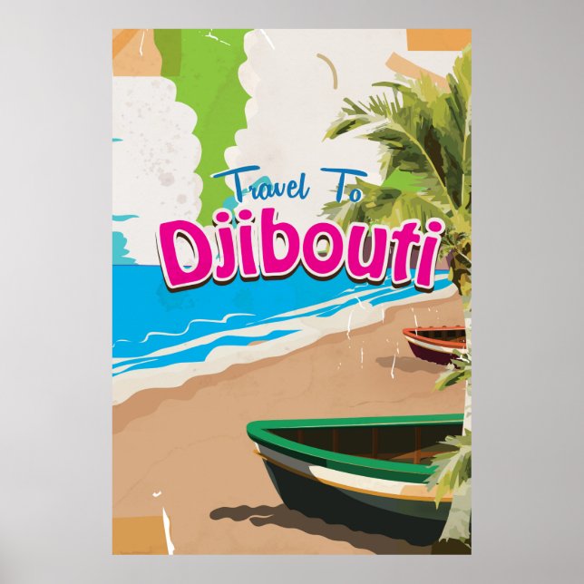 Affiche de voyage vintage Djibouti (Devant)