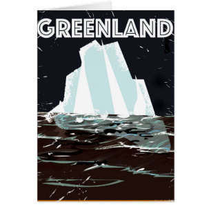 Affiche de voyage vintage du Groenland