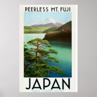 Affiche de voyage vintage du Japon des années 1930