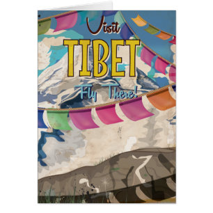 Affiche de voyage vintage du Tibet