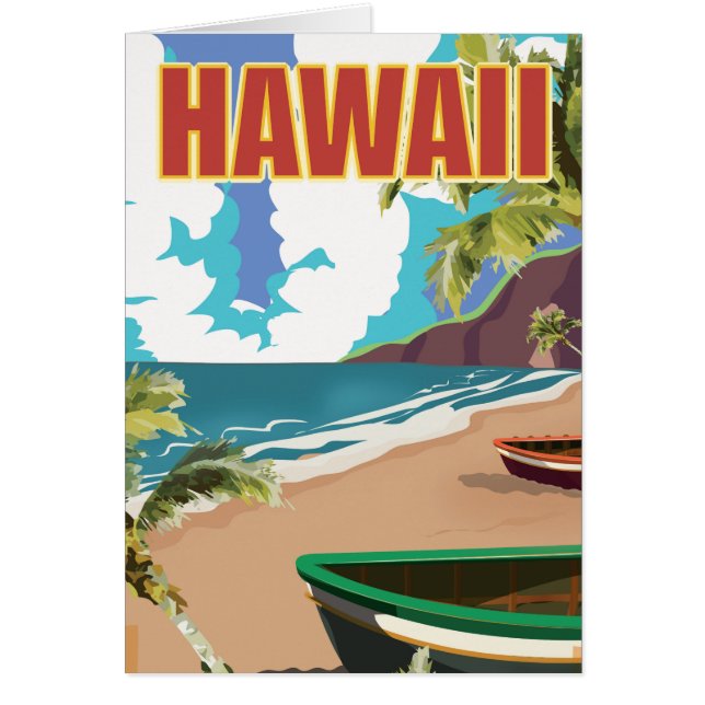 Affiche de voyage vintage Hawaï (Devant)