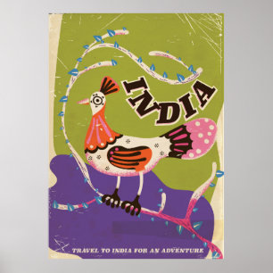 Affiche de voyage Vintage India