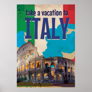 Affiche de voyage vintage Italie
