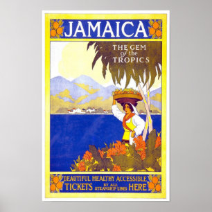Affiche de voyage vintage Jamaïque