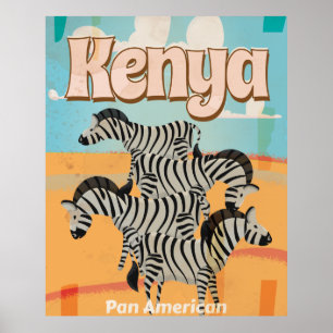 Affiche de voyage vintage Kenya
