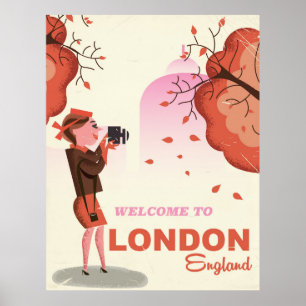 Affiche de voyage vintage Londres, Angleterre