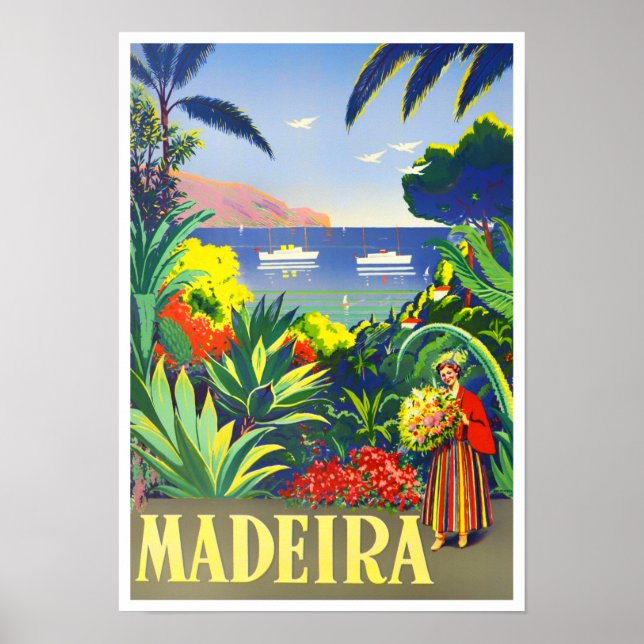 Affiche de voyage vintage Madère (Devant)