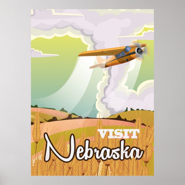 Affiche de voyage vintage Nebraska (Devant)