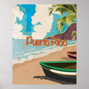 Affiche de voyage vintage Porto Rico