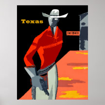 Affiche de voyage Vintage pour Ft Worth, Texas