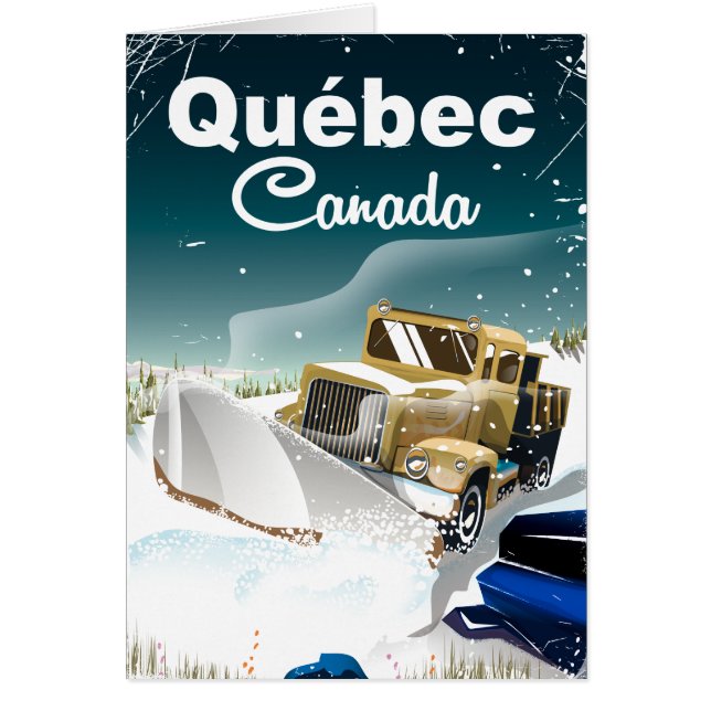 Affiche de voyage vintage Québec Canada (Devant)
