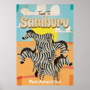 Affiche de voyage vintage Samburu