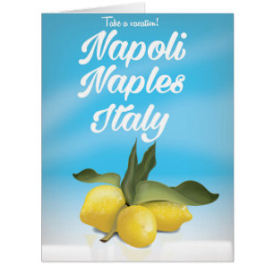 Affiche de voyage vintage sur les citrons de Napol