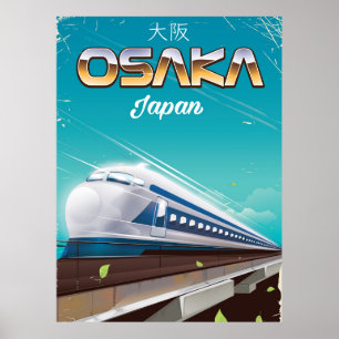 Affiche de voyage vintage Train à grande vitesse d