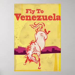 Affiche de voyage vintage Venezuela