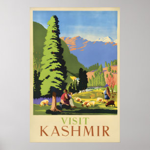 Affiche de voyage Visitez le Cachemire