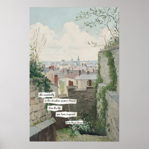 Affiche de vue sur les toits de la ville Murs de