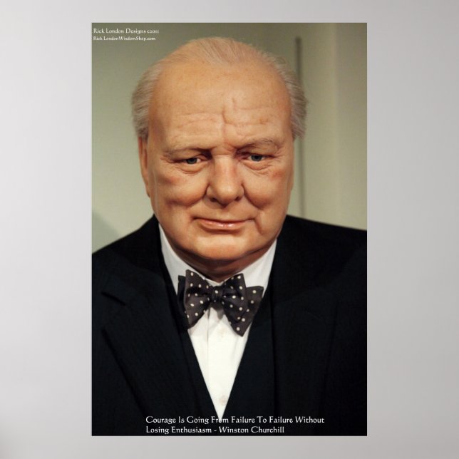 Affiche de Winston Churchill Failure Wisdom Citati (Devant)
