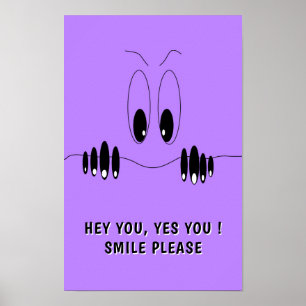 Affiche de Yeux de Curiosité Drôle Texte Personnal