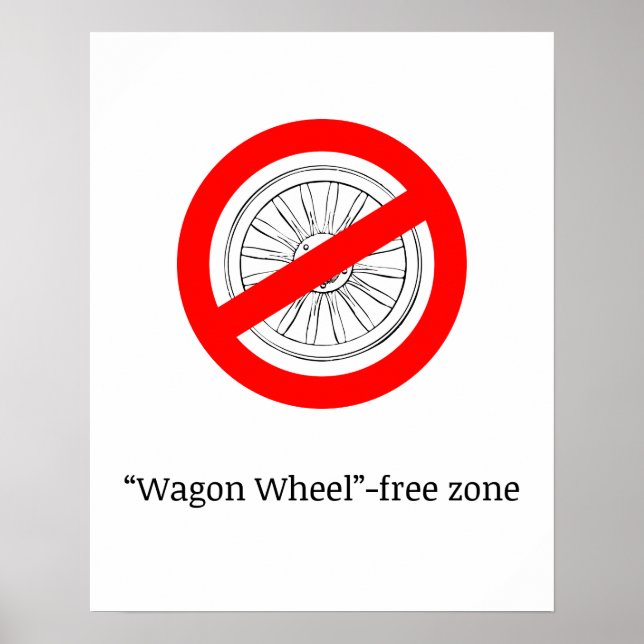 Affiche de zone sans "Wagon Wheel" (Devant)