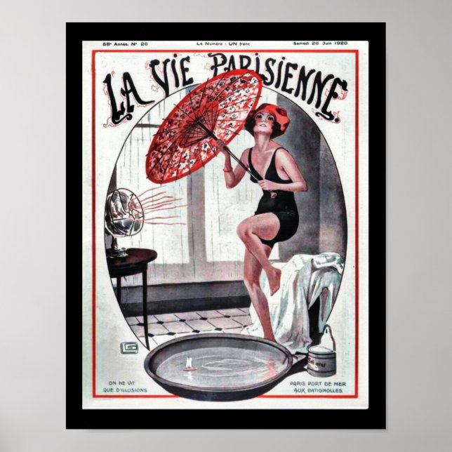 Affiche déco de la Vie Parisienne 1920 (Devant)