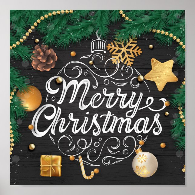 Affiche décorative de Noël (Devant)