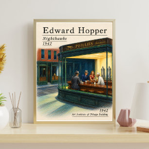 Affiche d'Edward Hopper Poster Nighthawks