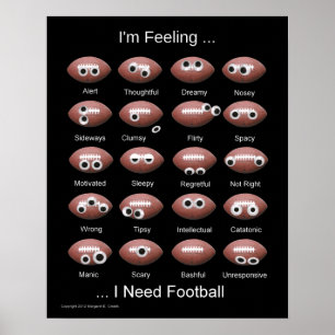 Affiche d'émotion de football