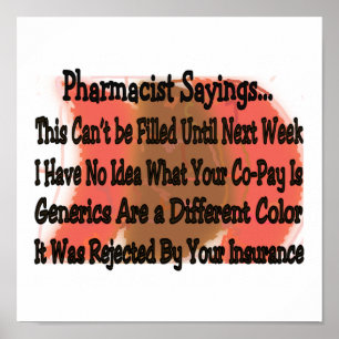 affiche d'énonciations de pharmacien
