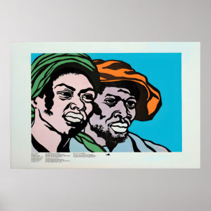 Affiche des années 1970 - Black Panther - Art de d