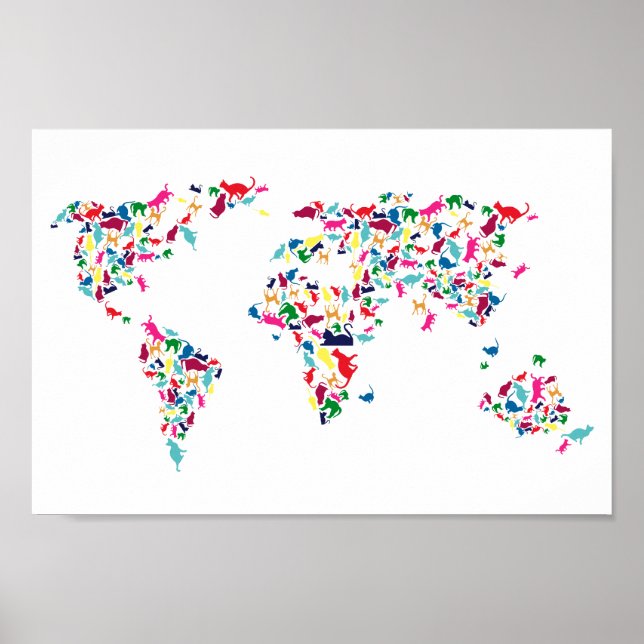 affiche des chats du monde (Devant)