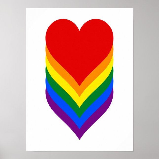 Affiche des coeurs LGBT (Devant)