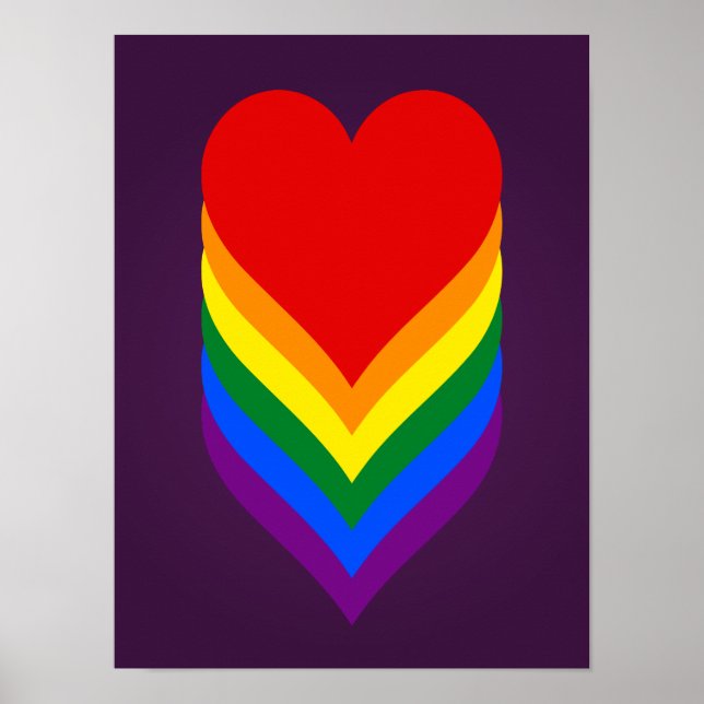 Affiche des coeurs LGBT (Devant)