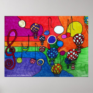 Affiche des couleurs de la musique