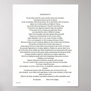 AFFICHE DES DESIDERATA MAX EHRMANN