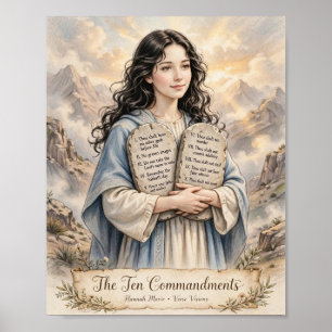 Affiche des Dix Commandements - Femme Féminine